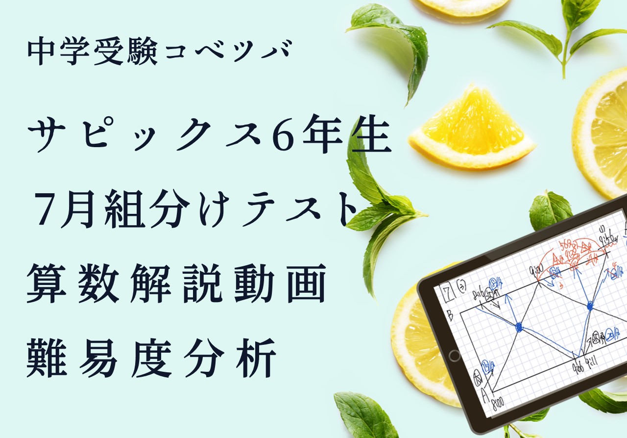 SAPIX サピックス6年 2023年7月入室・組分けテスト 原本 - メルカリ