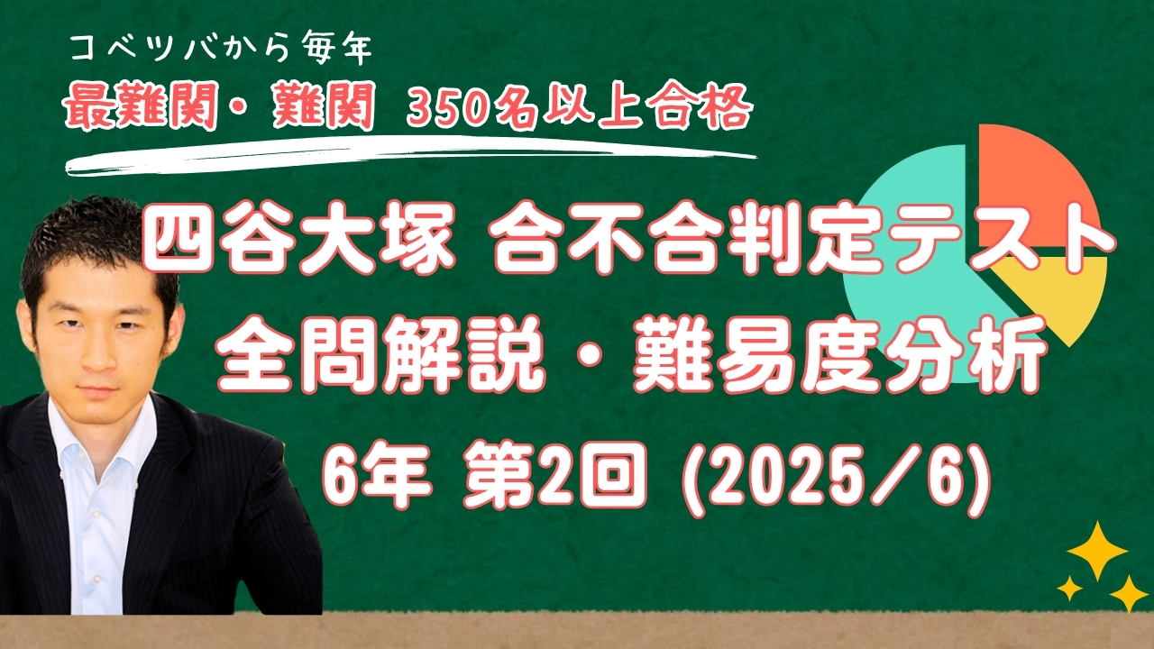 2023年 四谷大塚 第2回〜第6回 合不合判定テスト 中学