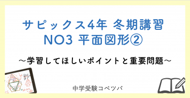 【4年生:冬期講習NO3平面図形② 解説動画付】今回の学びの話をしよう