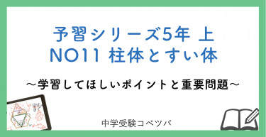 予習シリーズ5年生(改訂前：2021年度以前)  算数：上第11回 柱体とすい体のおはなし