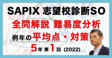 速報】サピックス4年生 実力診断サピックスオープン 平均点・動画解説