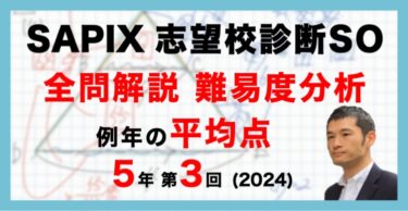 バックナンバー】サピックス6年生 第2回合格力判定サピックスオープン