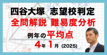 速報】四谷大塚5年生 第2回志望校判定テスト 平均点・動画解説・難易度