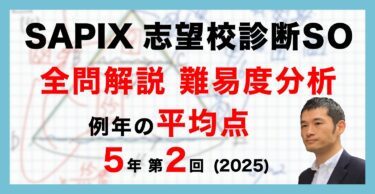 バックナンバー】第1回志望校判定サピックスオープン 平均点・動画解説